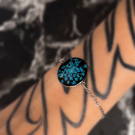 Bracciale con fiori secchi personalizzato