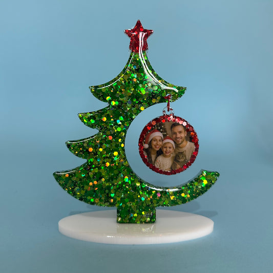🎄 Albero di Natale con foto personalizzata ALL GLITTER ✨ (piccolo)