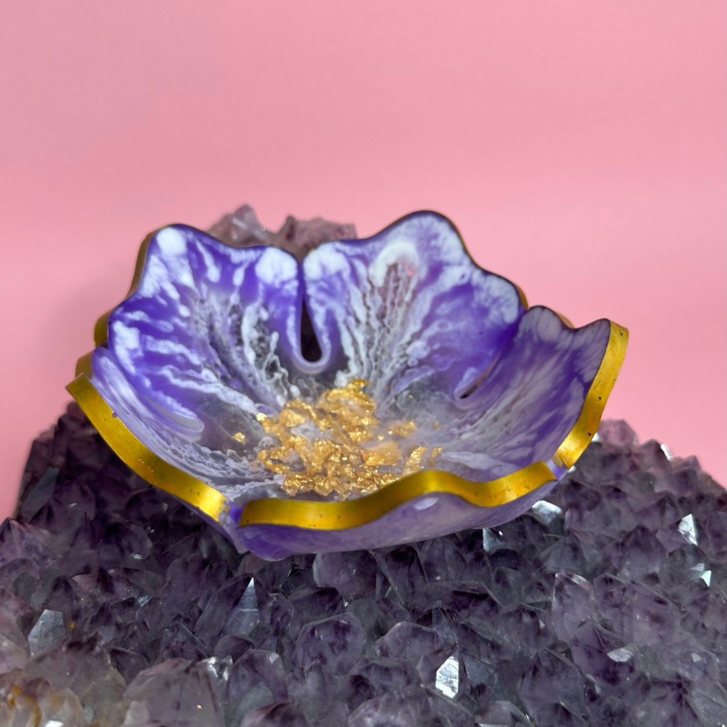 Ciotolina effetto fiore - viola/lilla