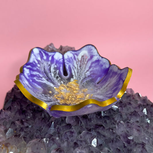 Ciotolina effetto fiore - viola/lilla