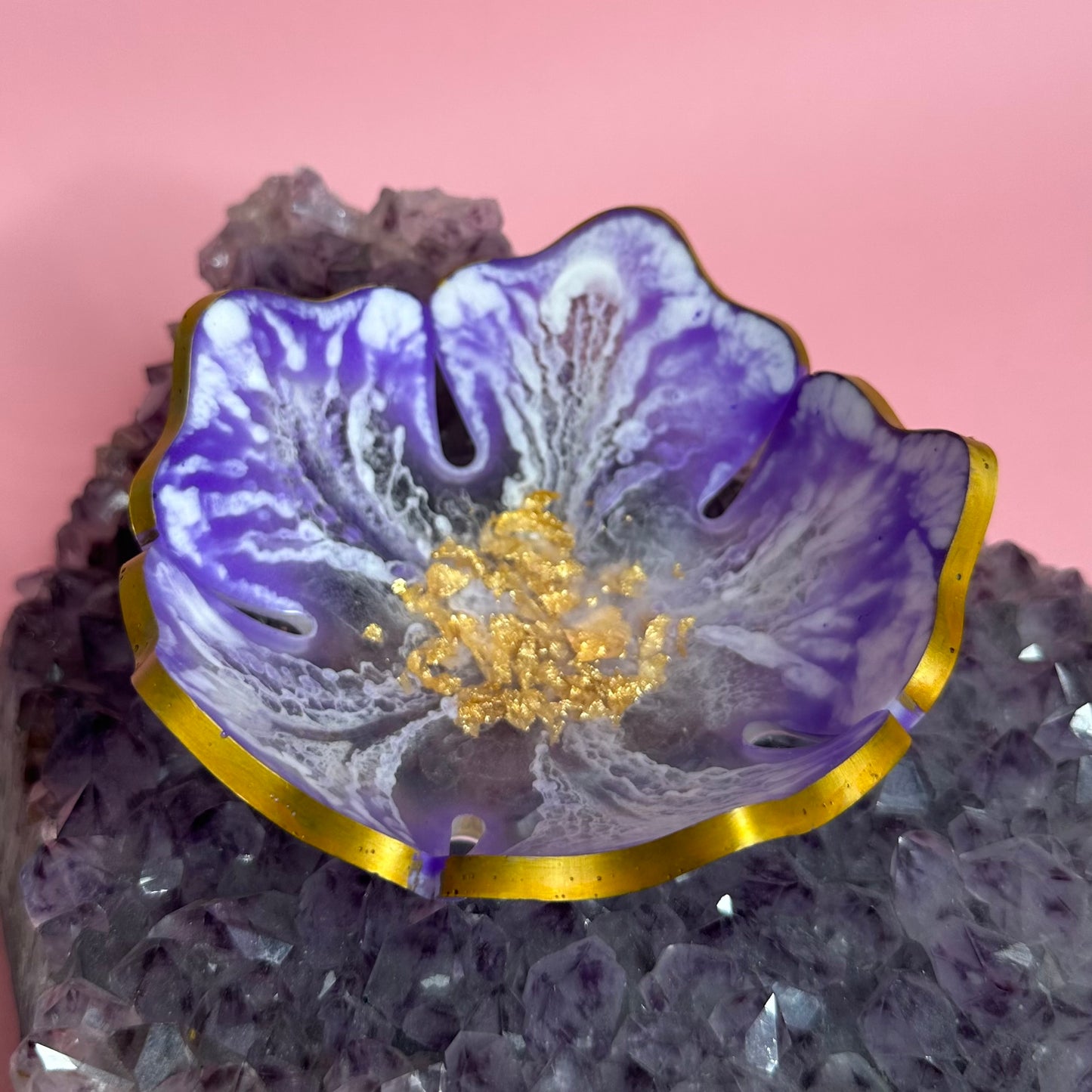 Ciotolina effetto fiore - viola/lilla