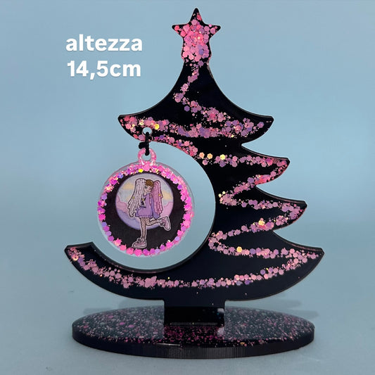 🎄 Albero di Natale con foto personalizzata STRISCIA GLITTERATA ✨ (piccolo)