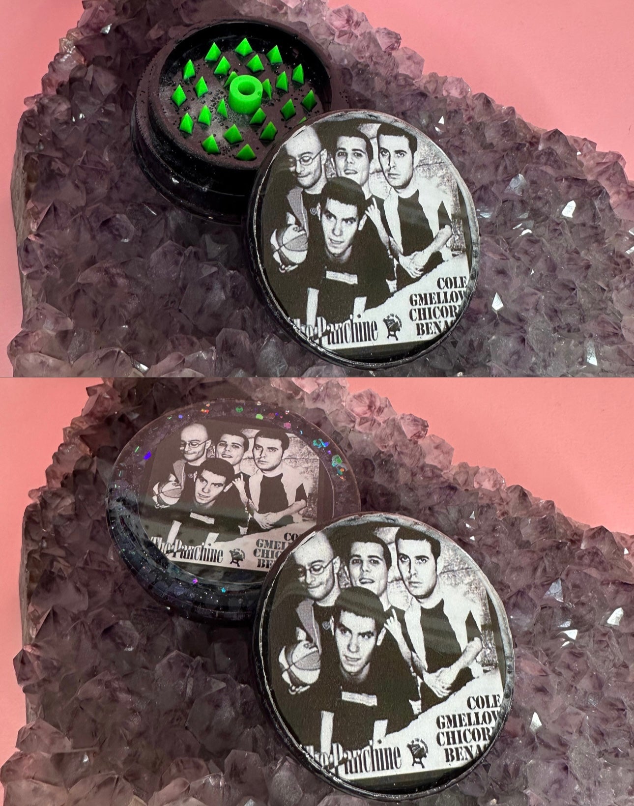 Tritatabacco con doppia stampa (fronte + retro)