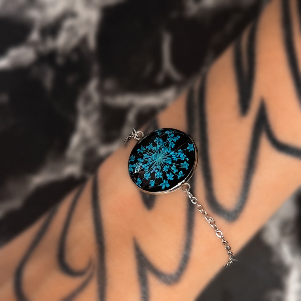 Bracciale con fiori secchi personalizzato