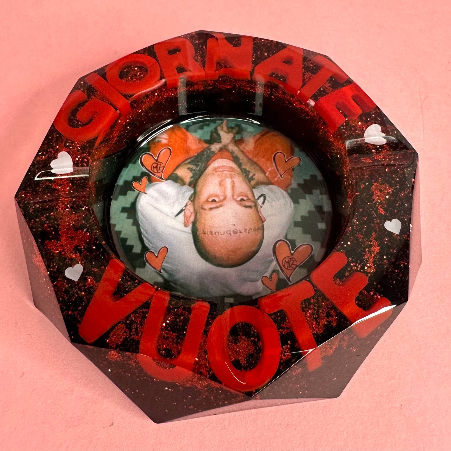 DA PERSONALIZZARE! Posacenere Ottagonale Personalizzato con Scritta 3D