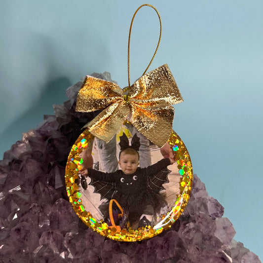 Palla di Natale personalizzata con foto o logo ✨