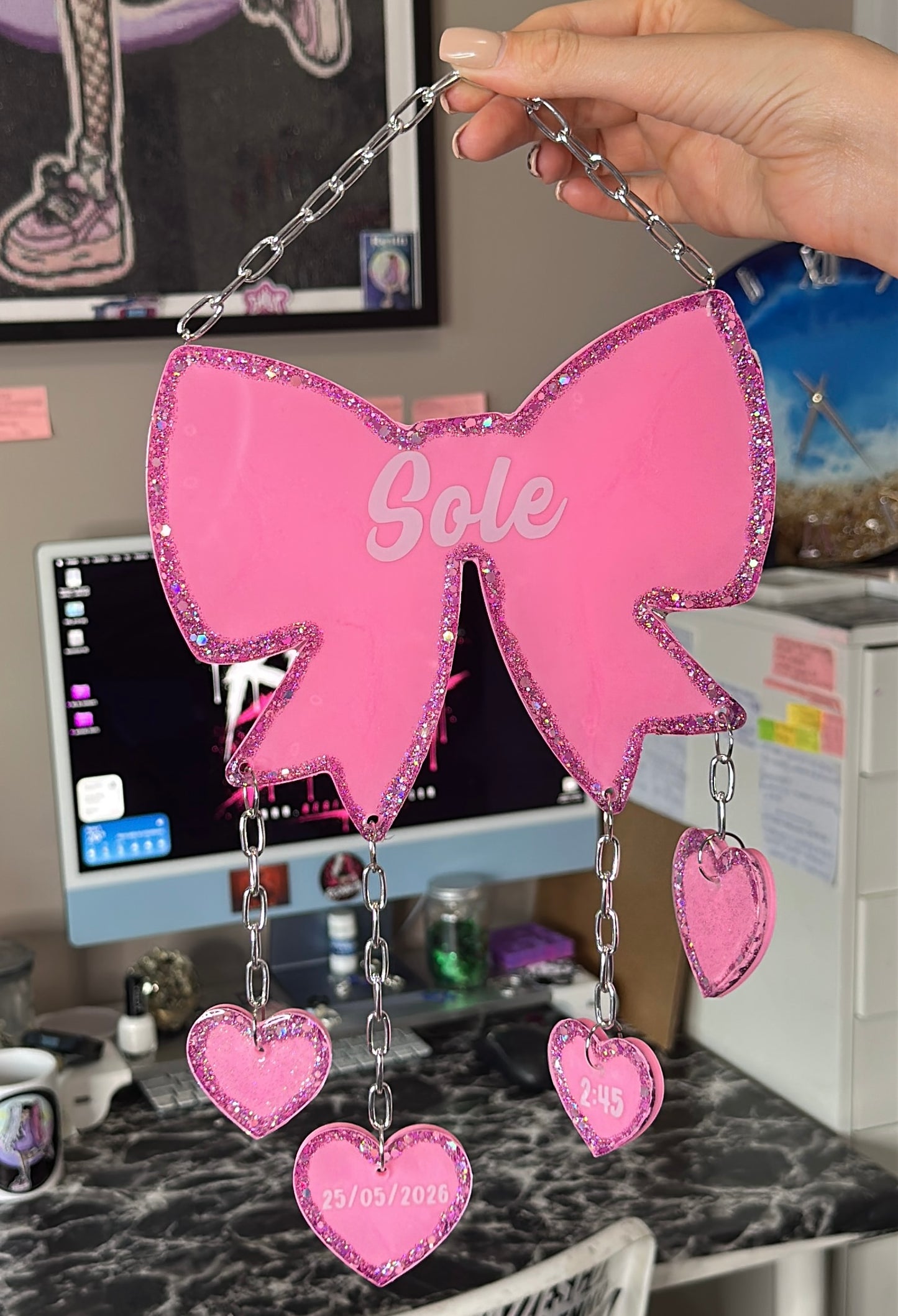DA PERSONALIZZARE! Decorazione Nascita Fiocco Personalizzato