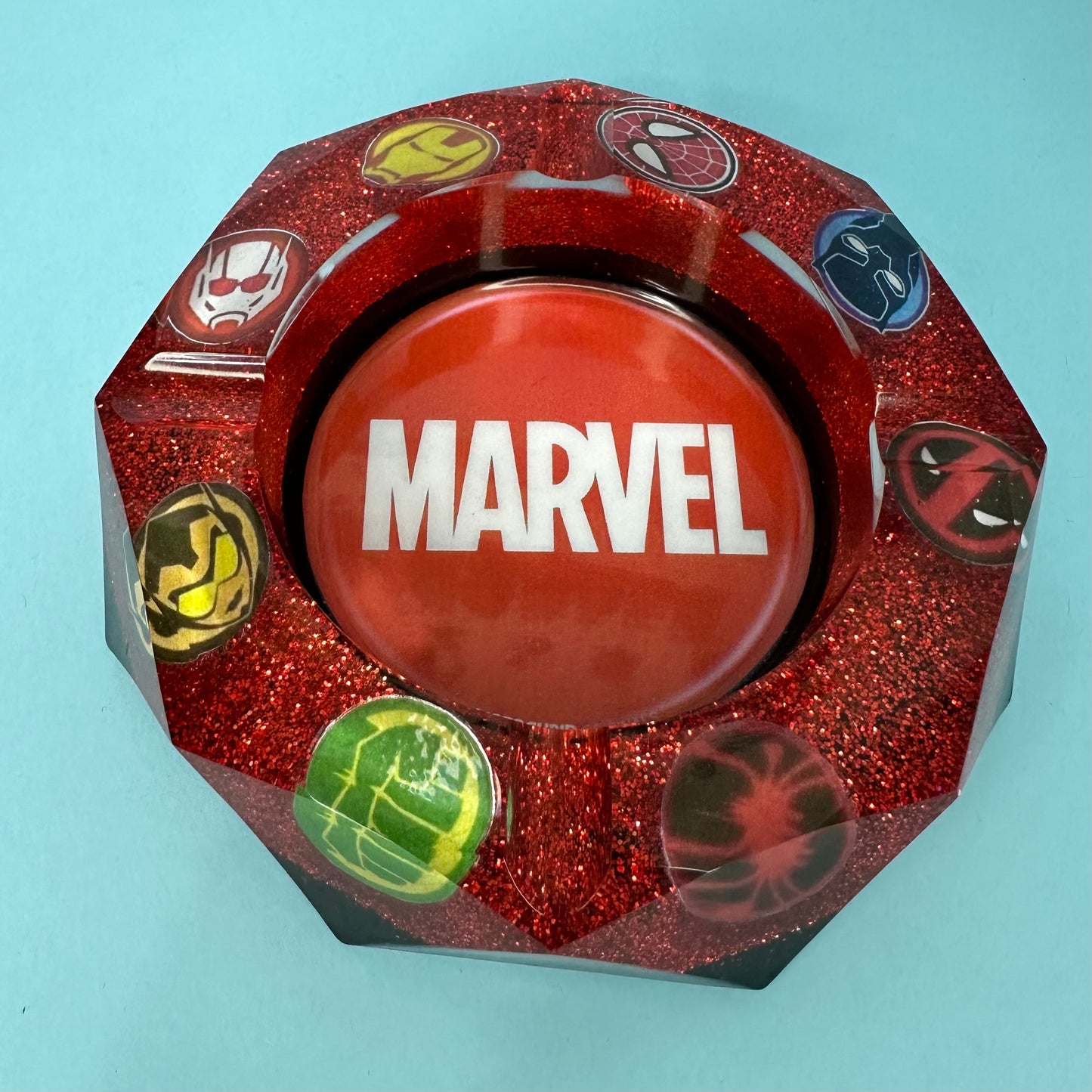 DA PERSONALIZZARE! Posacenere ottagonale grande con immagini 3D