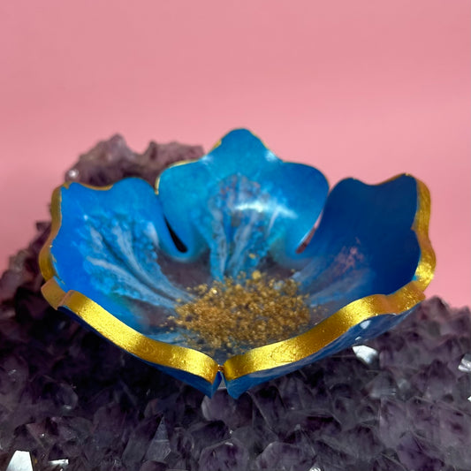 Ciotolina effetto fiore - blu
