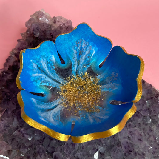 Ciotolina effetto fiore - blu